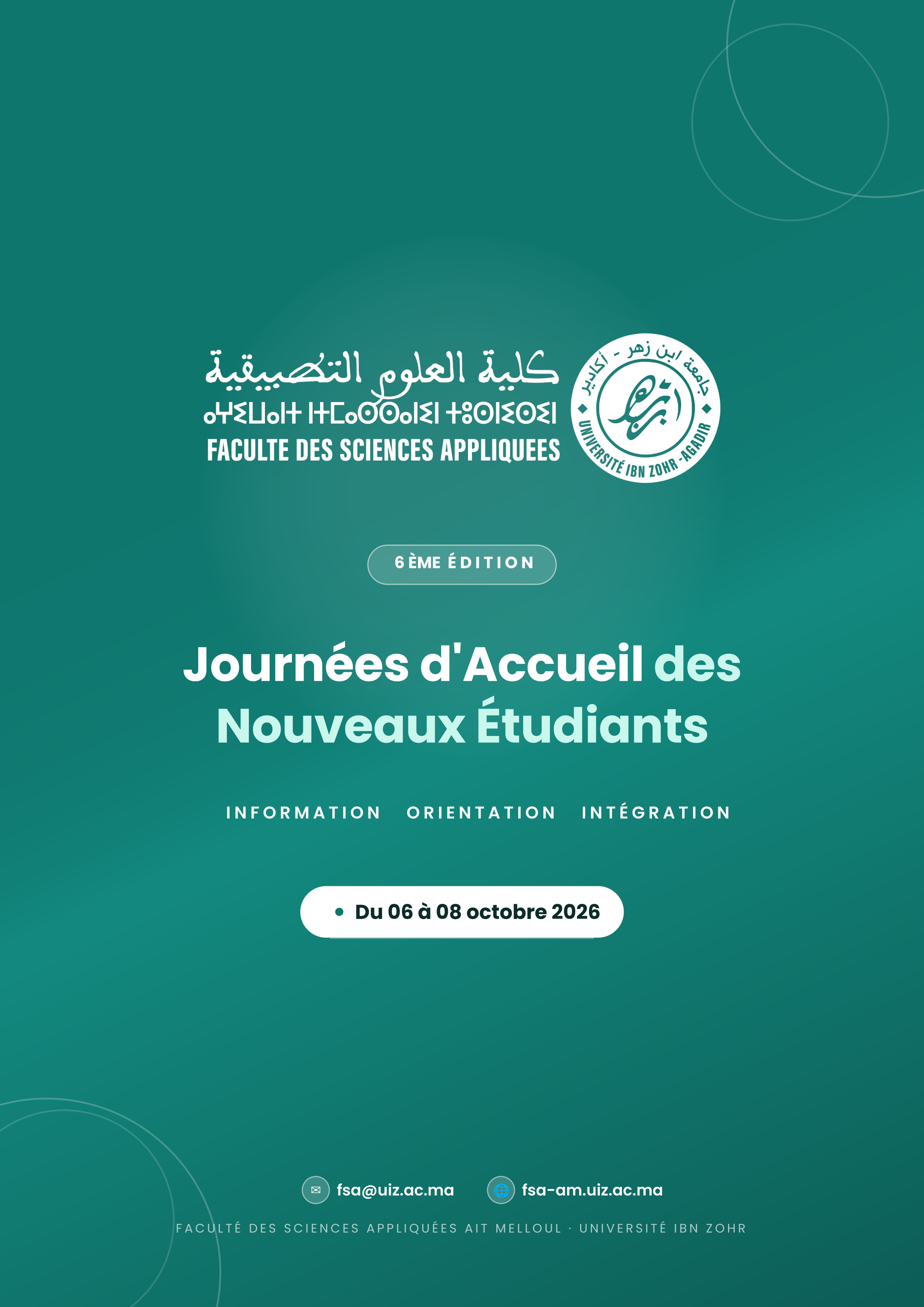Journées d'Intégration de la FSAAM
