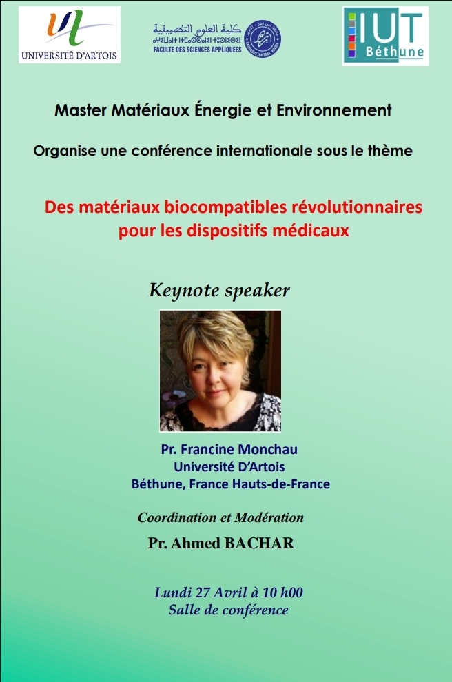 séminaire "matériaux biocompatibles innovants appliqués aux dispositifs médicaux"