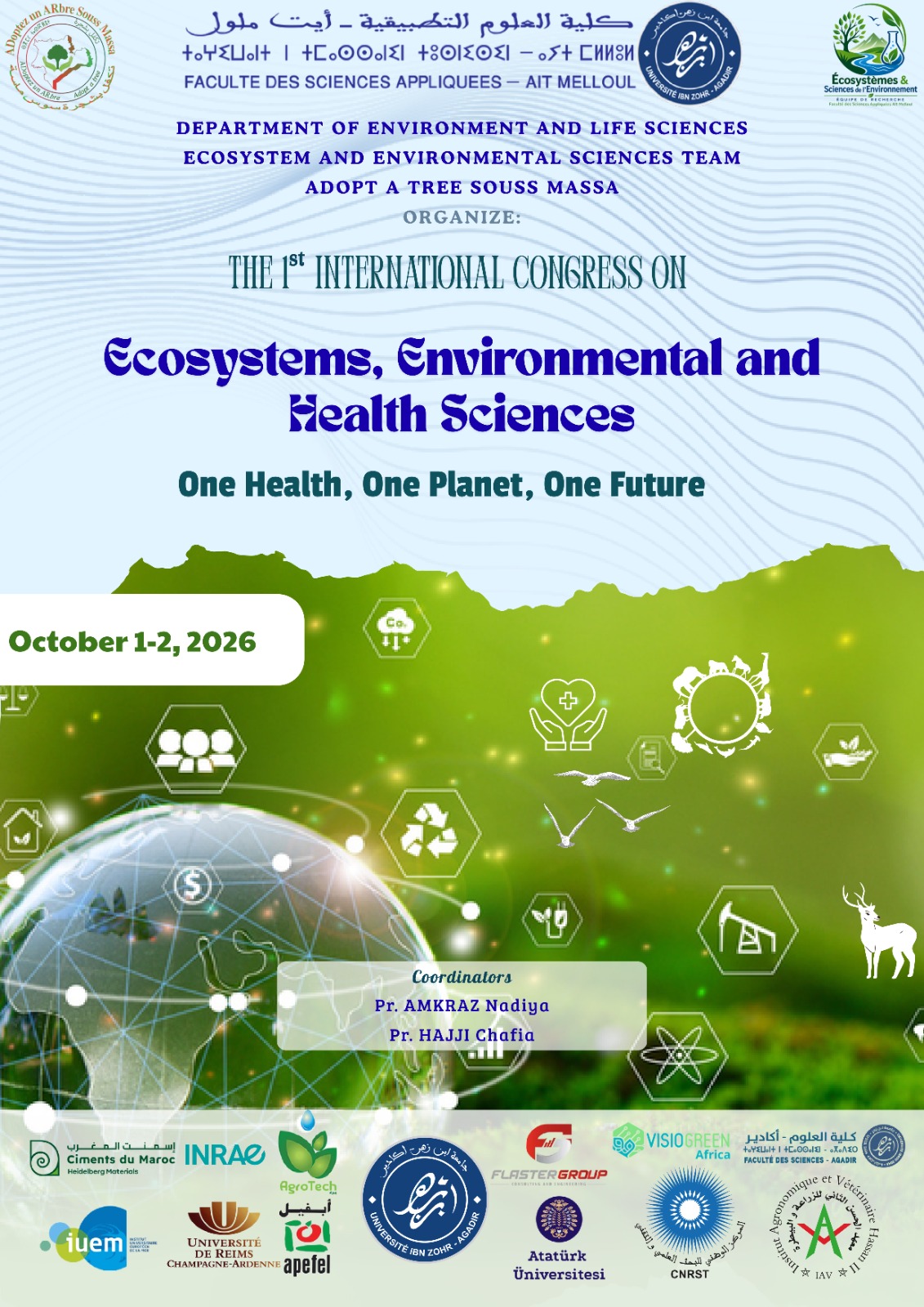 1st International Congress on Ecosystems, Environmental and Health Sciences